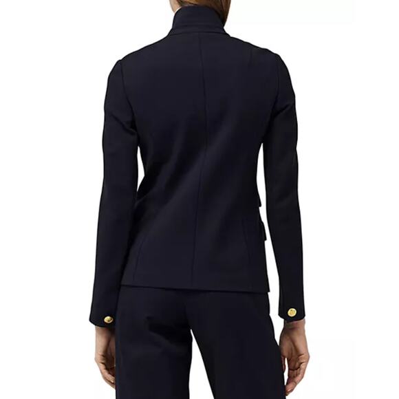 Rag & Bone Slade Blazer Ponte‎ Navy Blue Salute w/Gold Buttons Size 4 - Picture 7 of 13